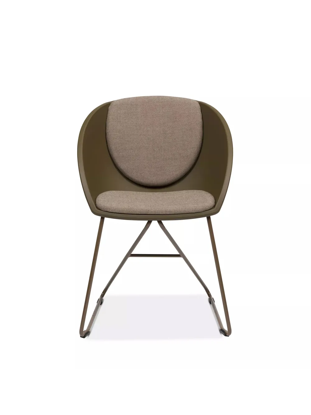 Popcorn brown seat and back cushion front