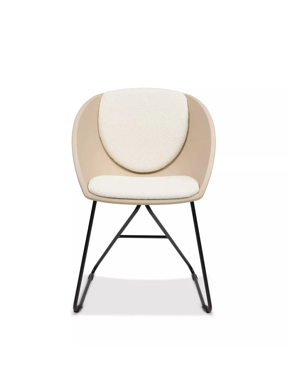 Popcorn seat and back cushion golden pink front