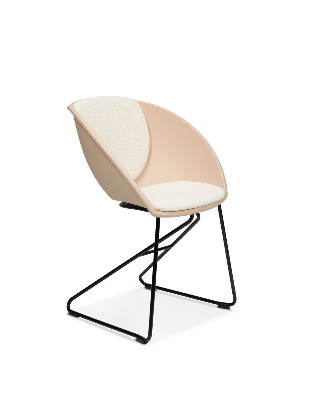 Popcorn seat and back cushion golden pink