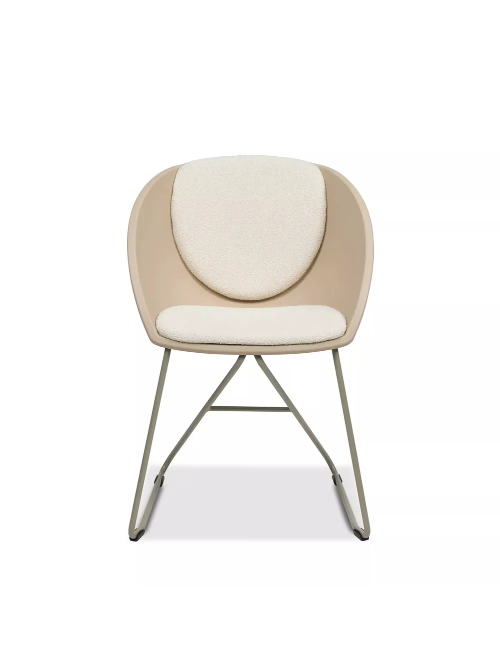 Popcorn seat and back cushion golden pink2 front