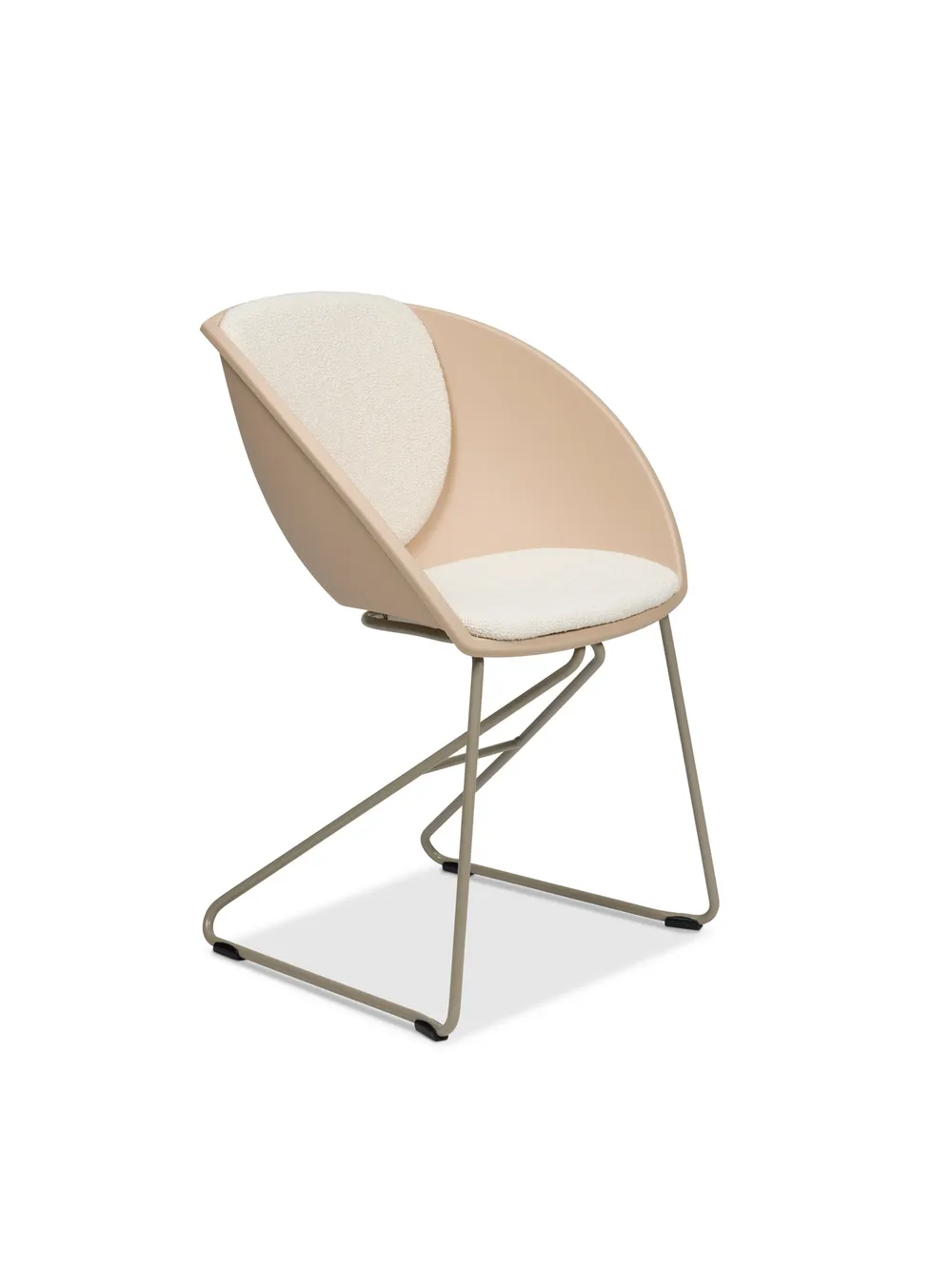 Popcorn seat and back cushion golden pink2